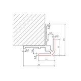 Profilé angle 90° extérieur pour panneau VIPANEL 3 mm