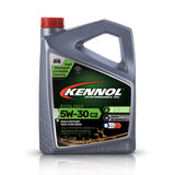 Bidon gris d'huile moteur Kennol Ecology 5W-30 C2, huile synthétique, bouchon rouge.