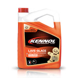 Lave-glace Kennol orange, parfum pain d'épices, bidon 5L, produit automobile.