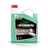 Bidon vert 5L de lave-glace KENNOL, parfum chamallow, produit dégivrant hiver.