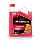 Lave-glace Kennol été, parfum macaron passion chocolat, liquide rouge, bidon 5L.