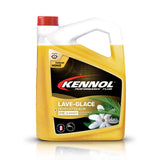 Bidon jaune de lave-glace été KENNOL, liquide lave-glace parfum monoï.